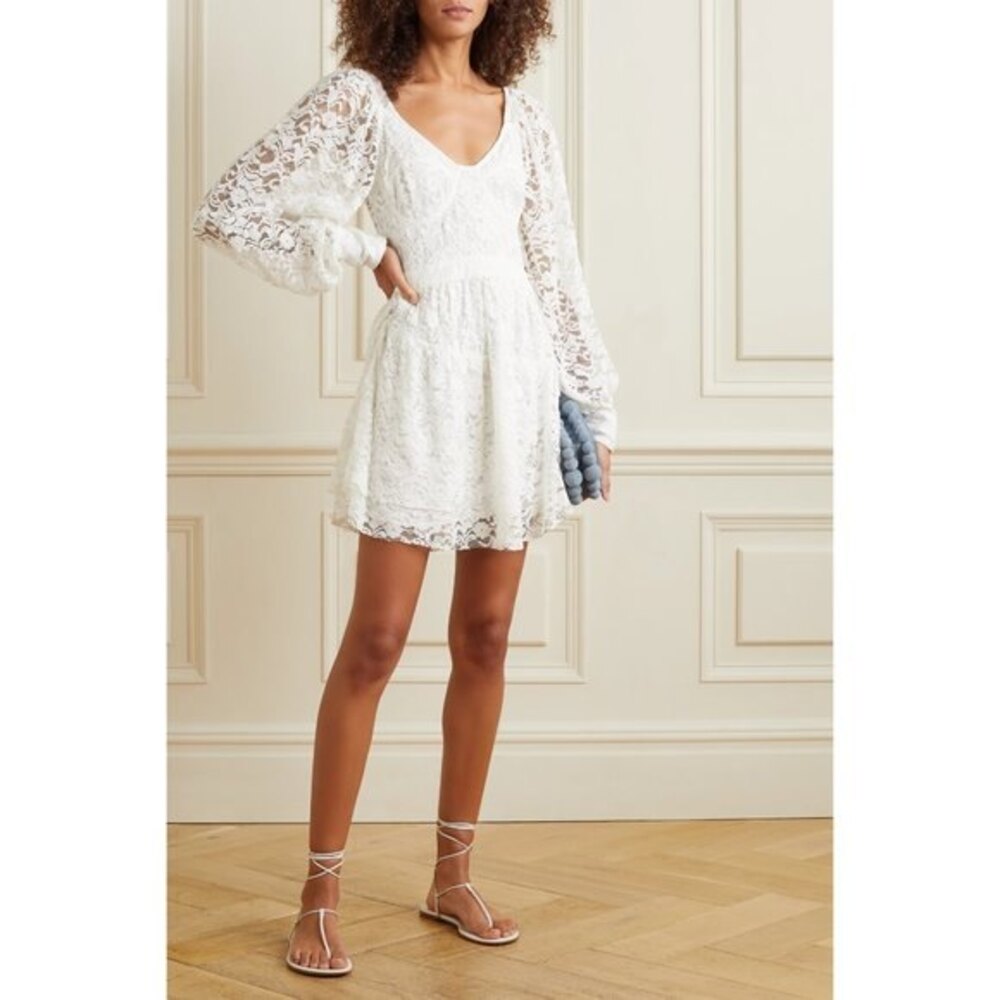NWT LoveShackFancy Alela Lace Mini Dress